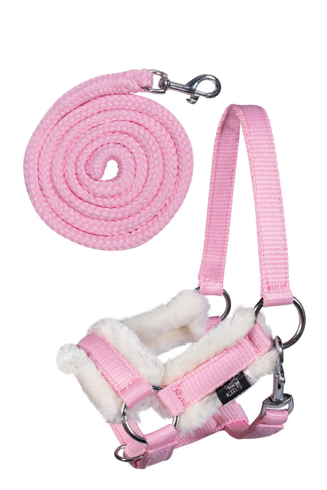 HKM Hobby Horsing Head Collar and Lead Rope #colour_rose